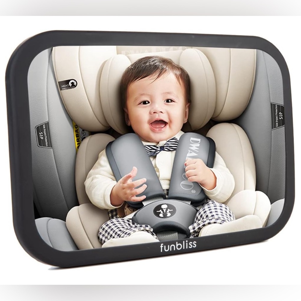 Funbliss Car Mirror Safely Monitor Infant Child in Rear Facing Car Seat